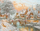 Набор для вышивания Maia "Cobblestone Christmas" 35*45см, MEZ Венгрия, 5678000-01062
