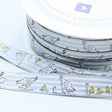 Тесьма декоративная "Куры", ширина 16мм, Acufactum Ute Menze,