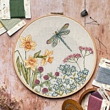 Набор для вышивания Anchor "Meadow Dragonfly" /Луг Стрекоза/ 26*26см, MEZ Венгрия, ALXE015
