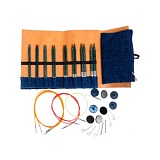 Набор спиц съемных "Denim Indigo Wood", длина 13см, 8 размеров, KnitPro, 20643