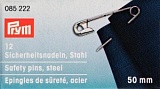Булавки английские со спиралью, длина 50мм, сталь с защитой от коррозии, серебристый, Prym, 085222