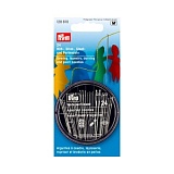 Набор игл для вышивки, для штопки и для бисера, сталь, серебристый, 24шт в упаковке, Prym, 128610