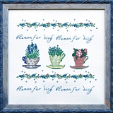 Набор для вышивания "Цветы в кружках" 32,5*30см, Acufactum Ute Menze, 2800-11