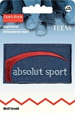 *  Термоаппликация джинсовый ярлык " Аbsolut sport" 925617