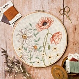 Набор для вышивания Anchor "Meadow Floral" /Луг Цветы/ диаметр 26см, MEZ Венгрия, ALXE003