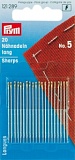 Иглы ручные д/шитья, с тонким острием, №5, 20шт в блистере 121289