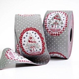 Тесьма декоративная "Рождественские овалы", ширина 50мм, Acufactum Ute Menze,