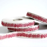 Тесьма декоративная "Ноты", ширина 10мм, Acufactum Ute Menze,