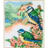 Набор для вышивания Anchor "Summer Blue Tit" /Летняя синица/ 19,5*16,5см, MEZ Венгрия, PCE0505