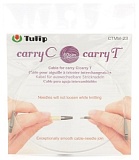 Тросик поворотный для съемных спиц "carryC" и тунисских крючков "carryT", длина 60см, Tulip, CTMM-23