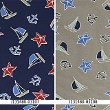 *  Трикотажное полотно MEZfabrics "Beach Days", ширина 148-150см  MEZ, J131480