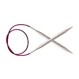 Спицы круговые "Nova" 5мм/80см, латунь с гальваническим покрытием, серебристый, KnitPro, 11339