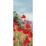 Набор для вышивания Maia "Clifftop Poppies View" 28,5*12,5см, MEZ Венгрия, APC416