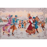 Набор для вышивания Maia "Skaters at Christmas" 20*30см, MEZ Венгрия, 5678000-05045